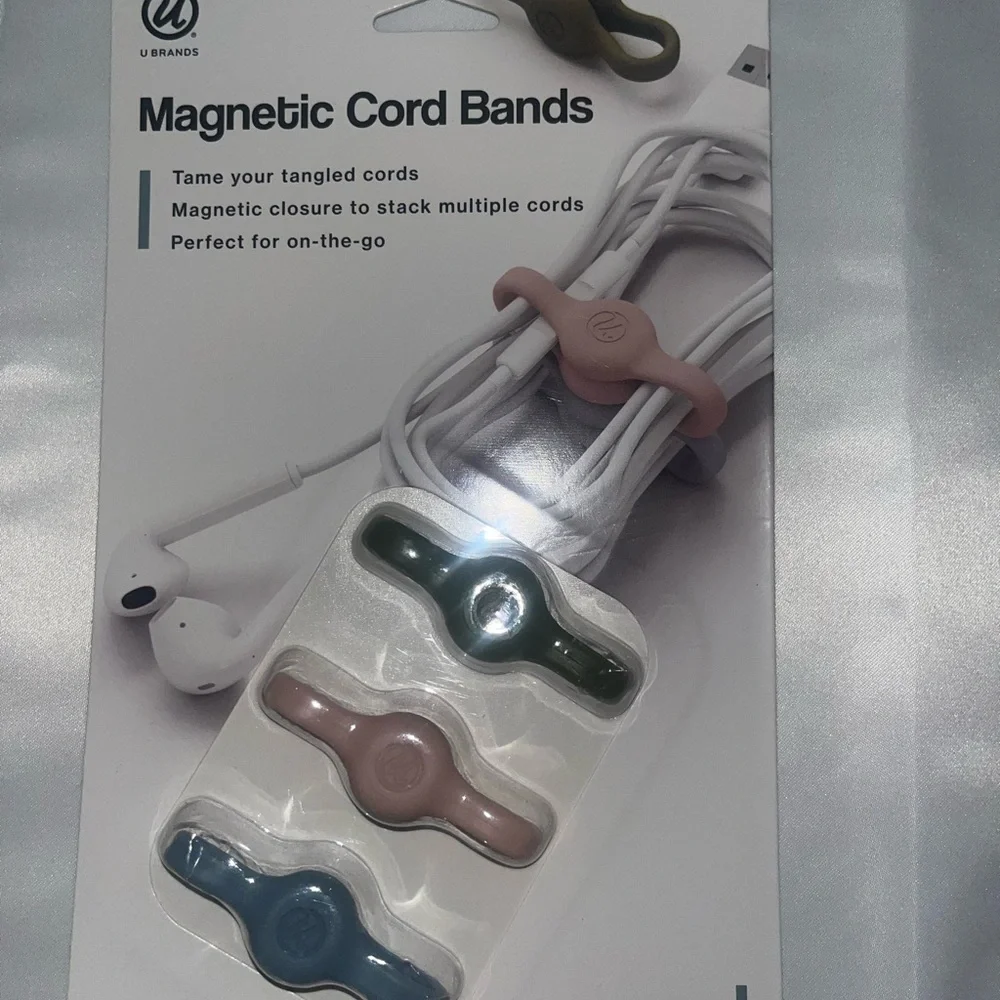Magnetic Cord Bands - Green, Pink, Blue